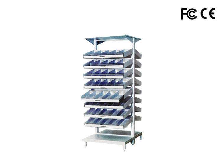 Double-sided medicine tray rack 